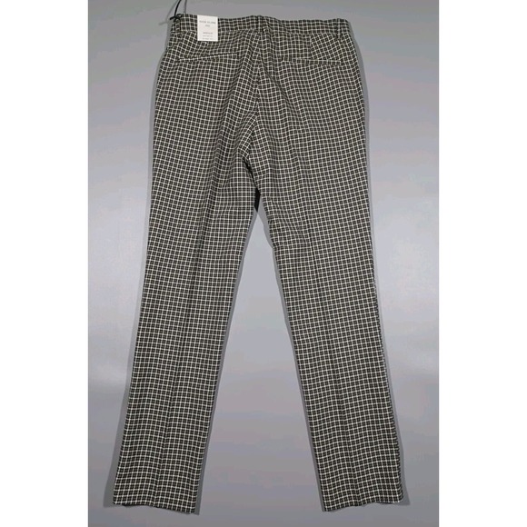 River Island Pants Mens 32x32 Brown Plaid Smart Skinny Fit New - Picture 5 of 5